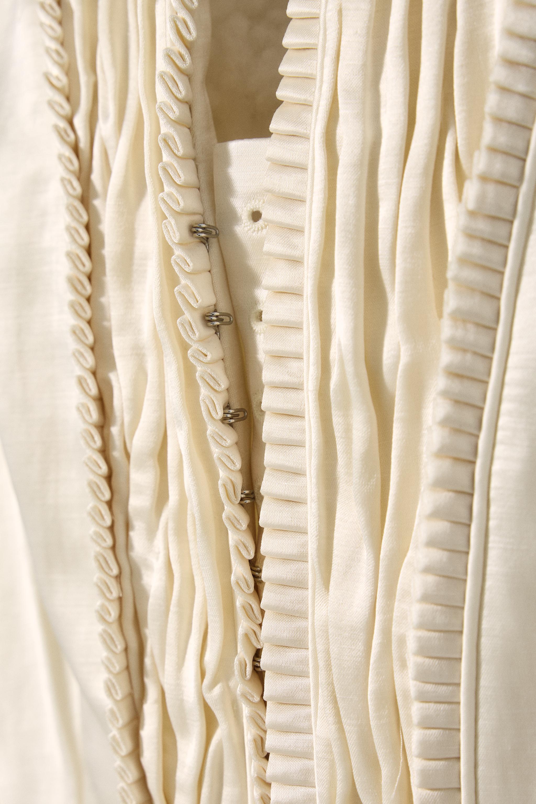 LINEN CORSET JACKET KATE MOSS X ZARA - White / Pink | ZARA