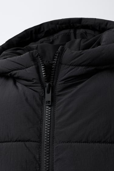 HOODED PADDED GILET - Black by Zara - Image 3
