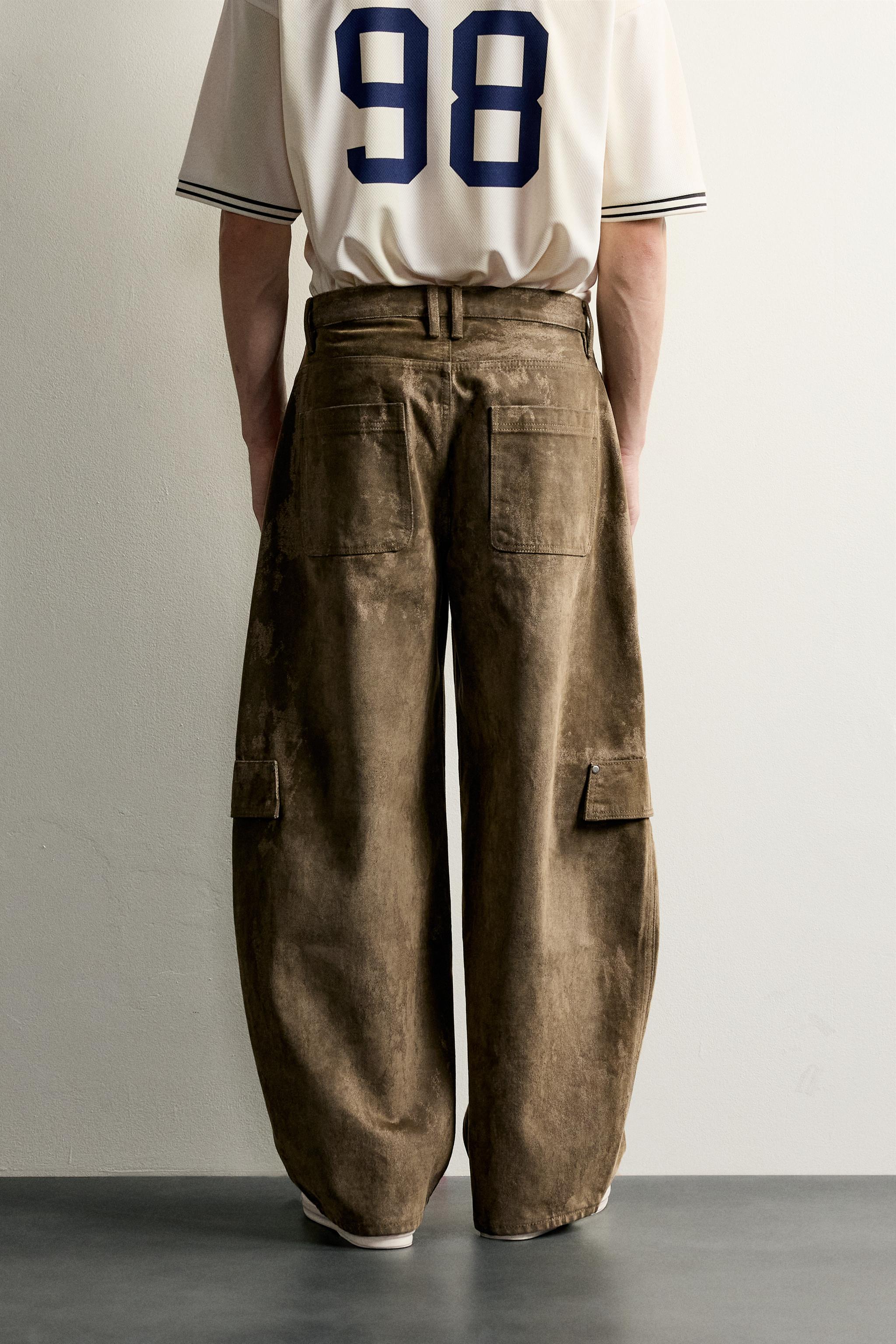 PANTALON CARGO BALLOON FIT FLOCAGE