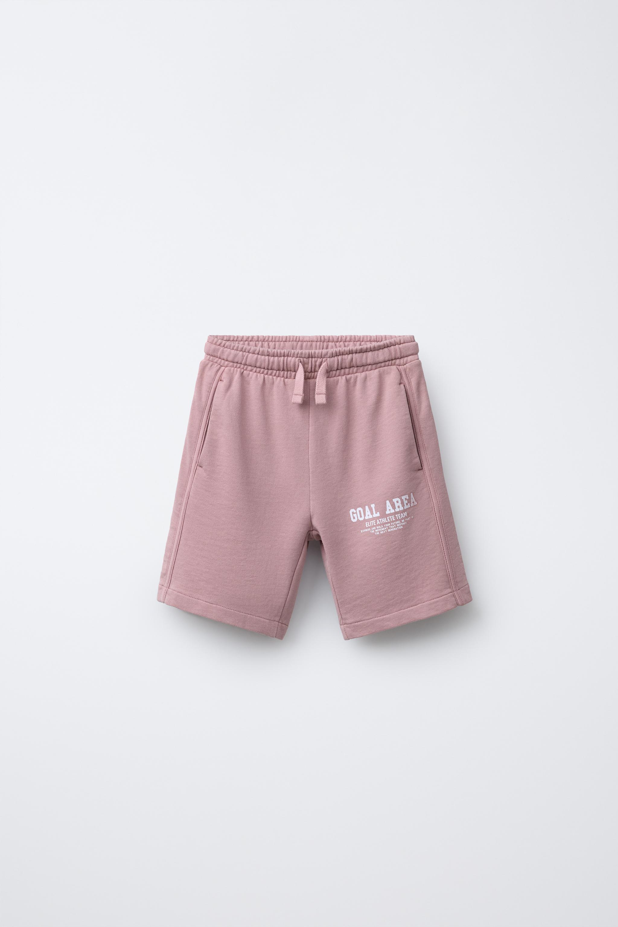 JOGGING GARMENT DYE SHORTS - Pink / Mauve | ZARA United States