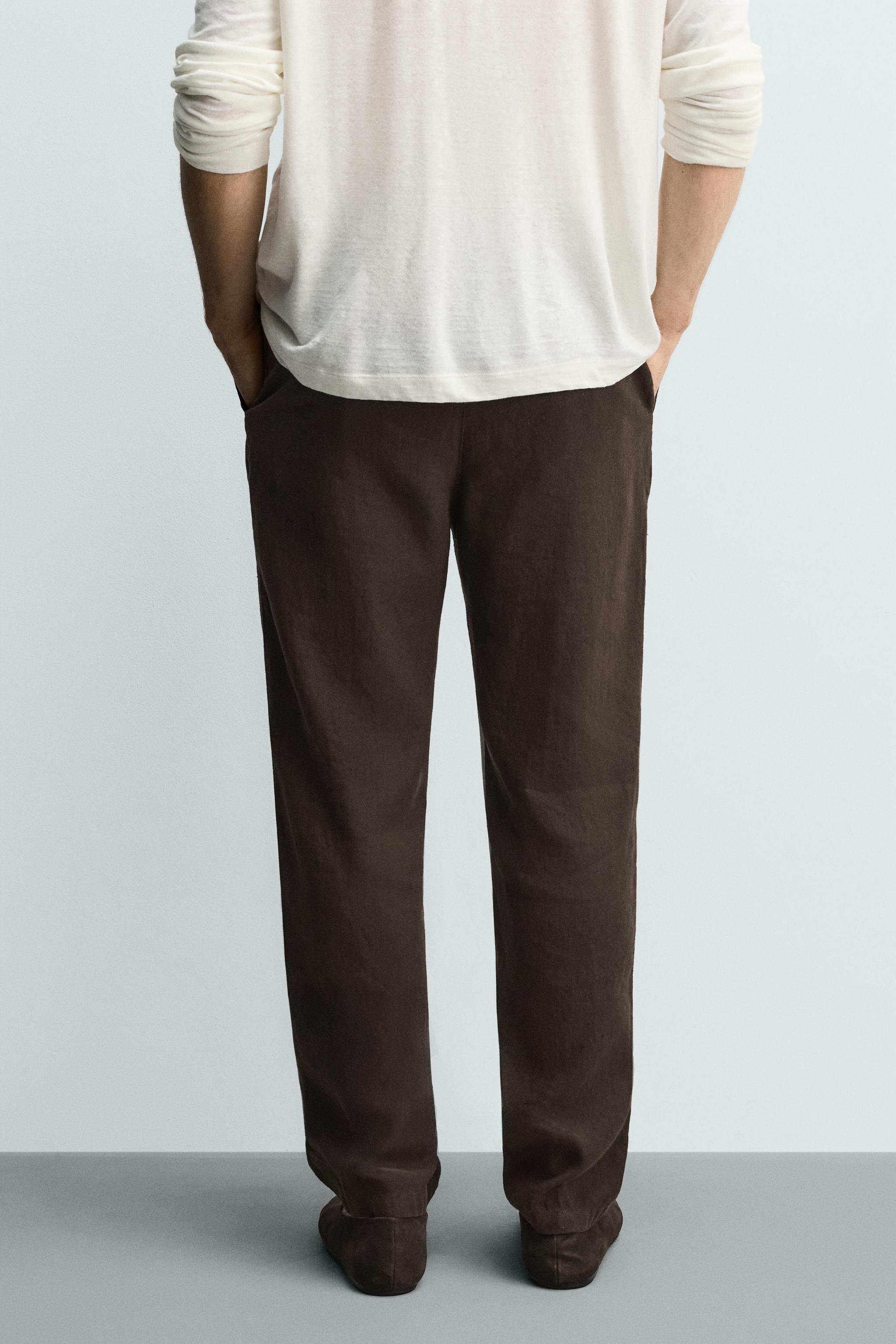 COTTON-LINEN RELAXED FIT PANTS