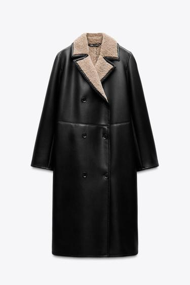 ZW COLLECTION DOUBLE-FACED COAT - Black by Zara - Image 4