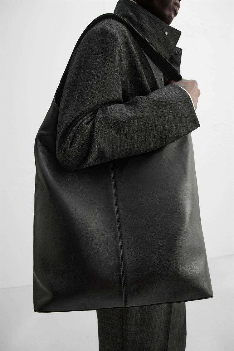 レザー トートバッグ - ブラック | ZARA Japan / 日本