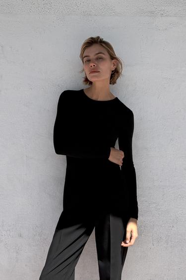 POLYAMIDE BODYSUIT WITH LONG SLEEVES - Black by Zara