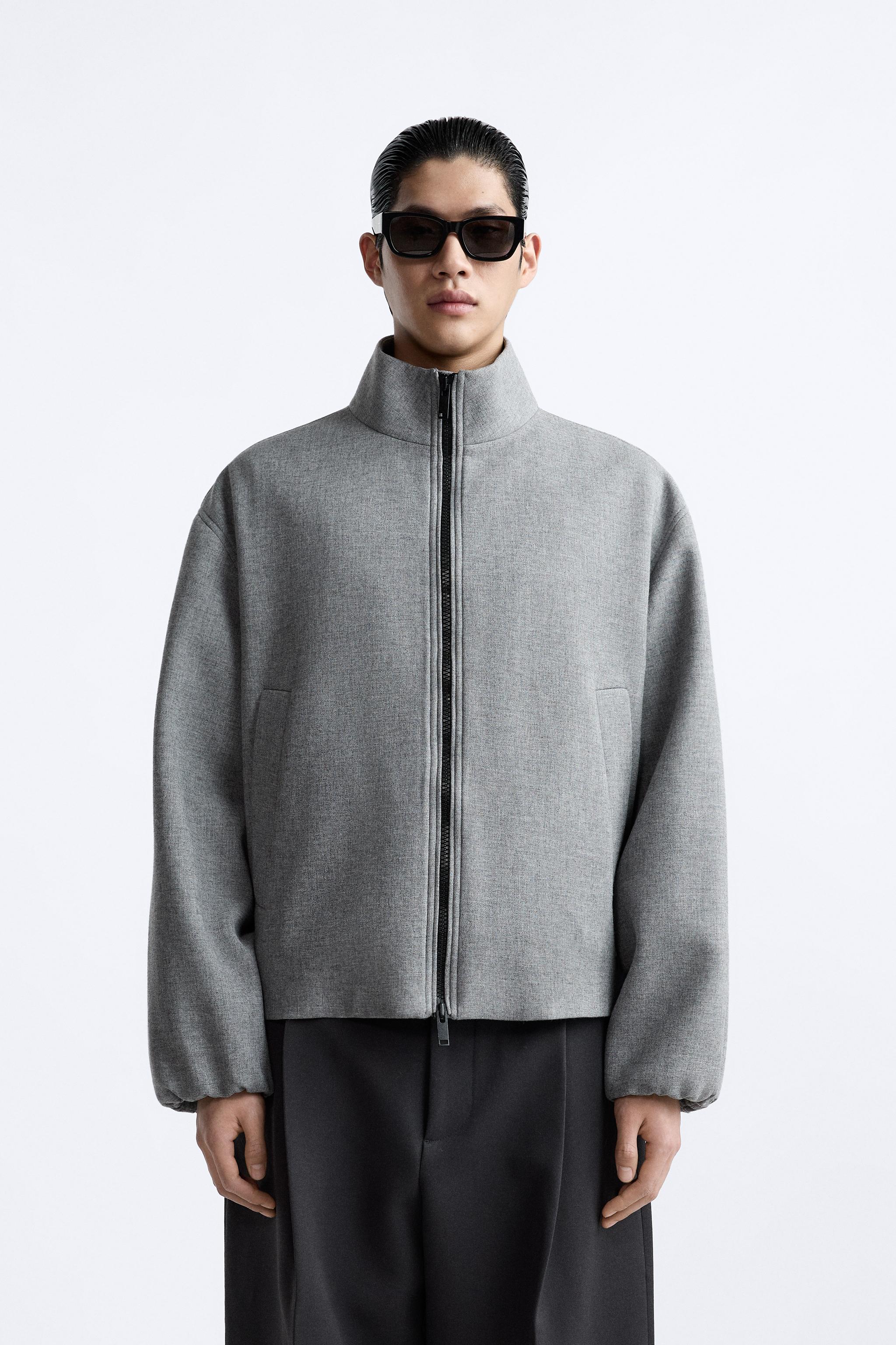 TEXTURED JACKET X STUDIO NICHOLSON - Anthracite grey - Zara