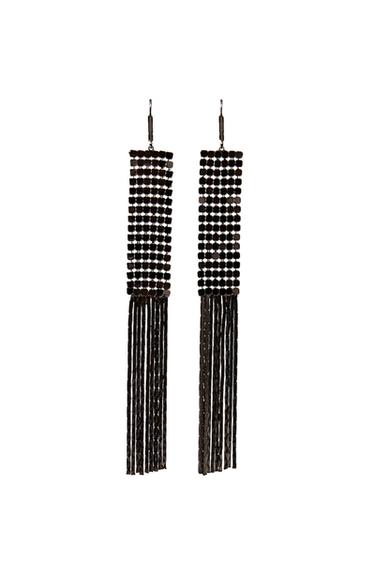METAL MESH FRINGE EARRINGS