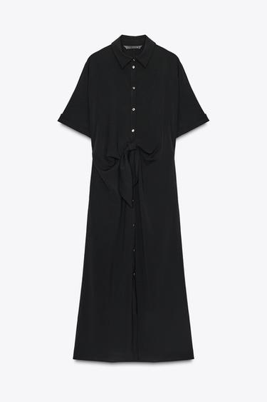 KNOT MIDI DRESS - Black by Zara - Image 3