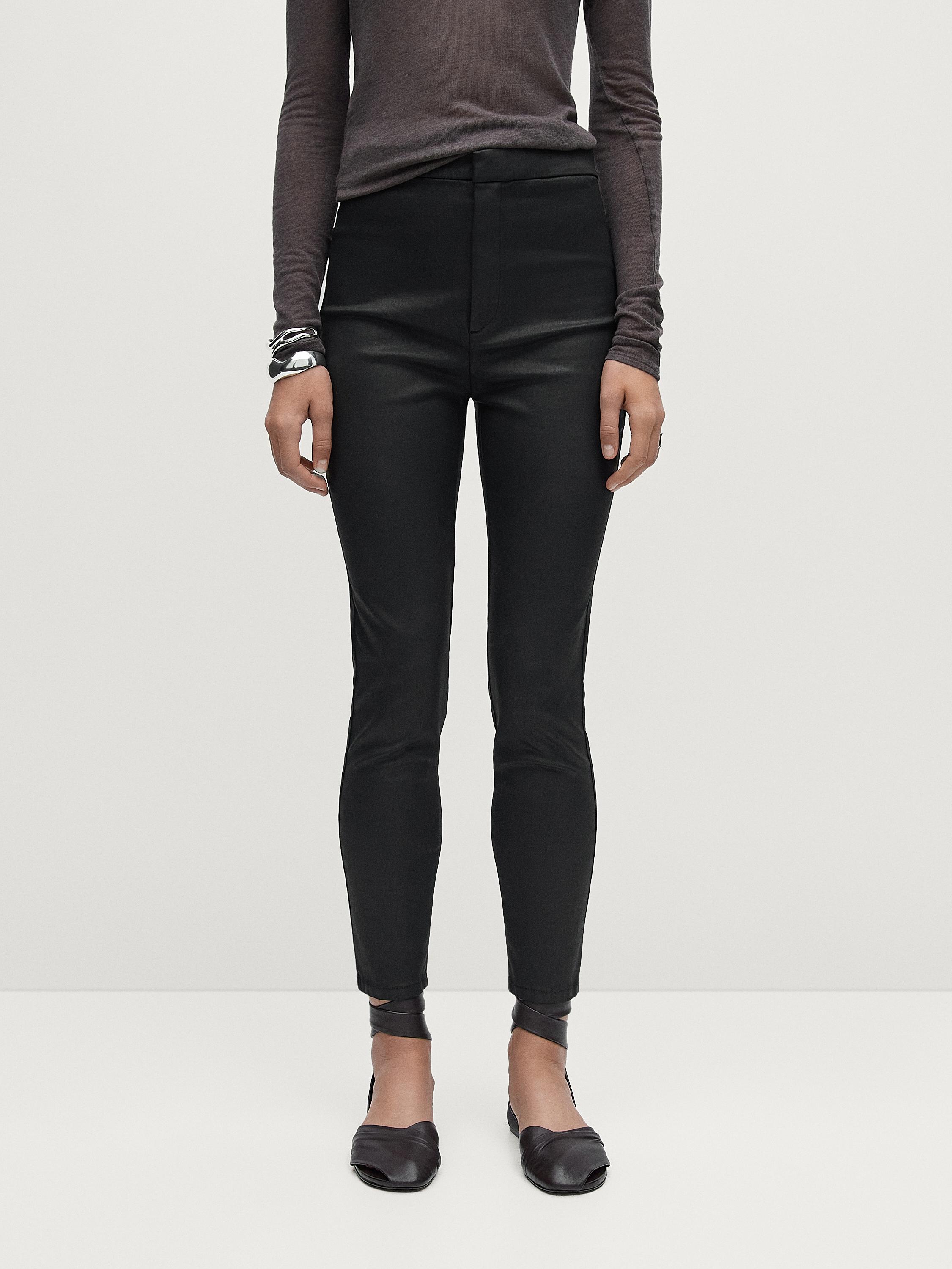 Cotton leggings style trousers Black ZARA United States