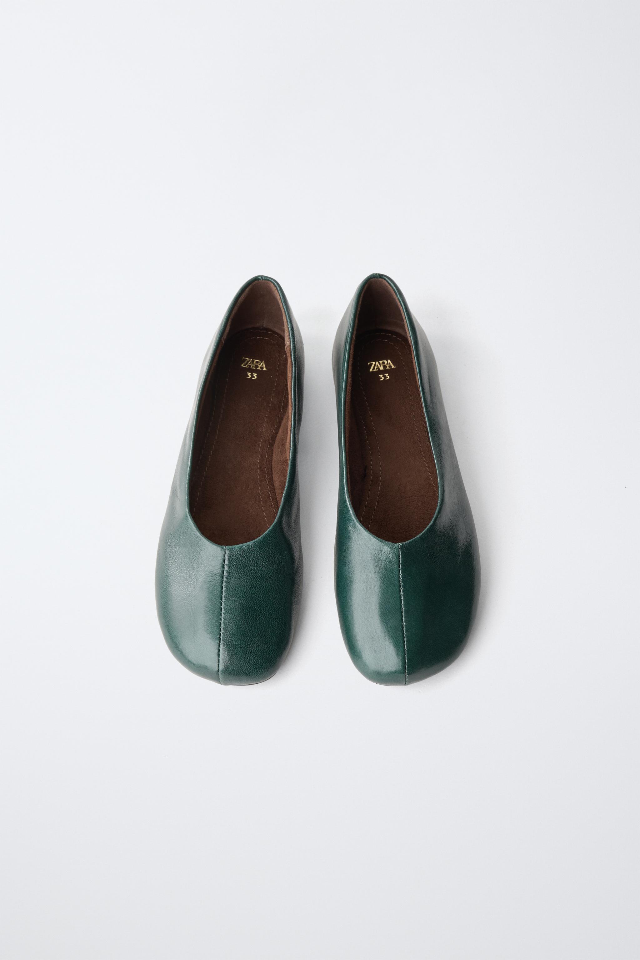 LEATHER BALLET FLATS
