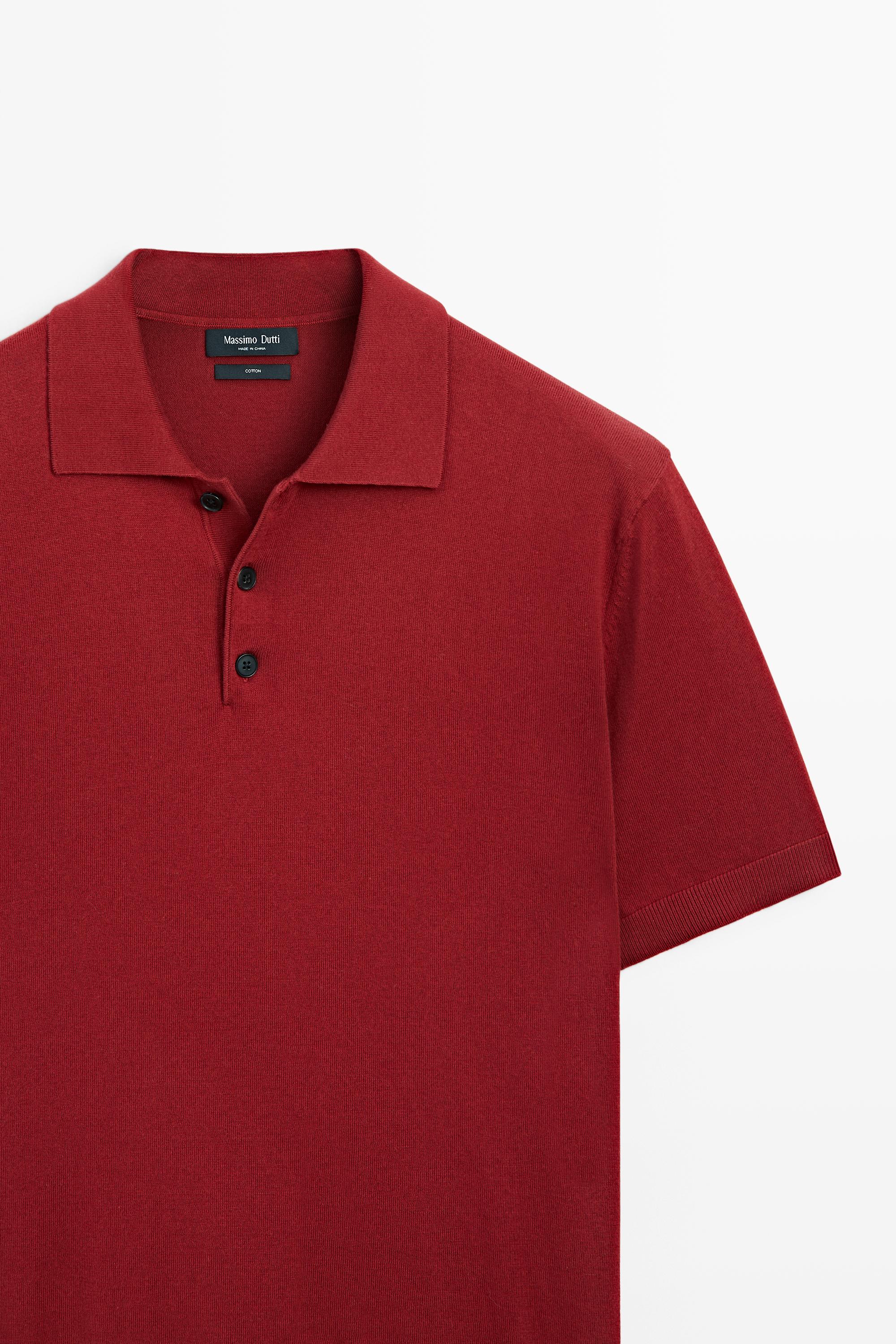 100% cotton knit short sleeve polo shirt