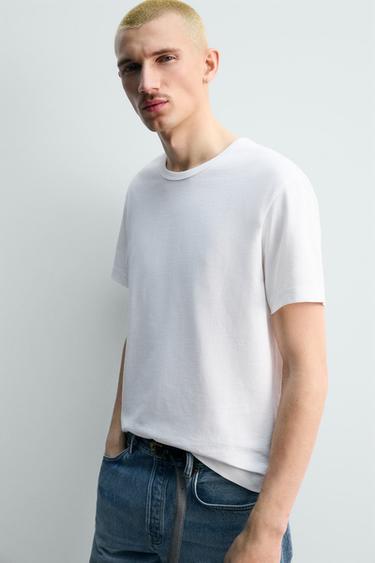 REGULAR FIT T-SHIRT - White by Zara - Image 4