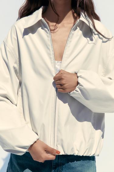 BOMBER JACKET - Pearl grey de Zara - Image 3