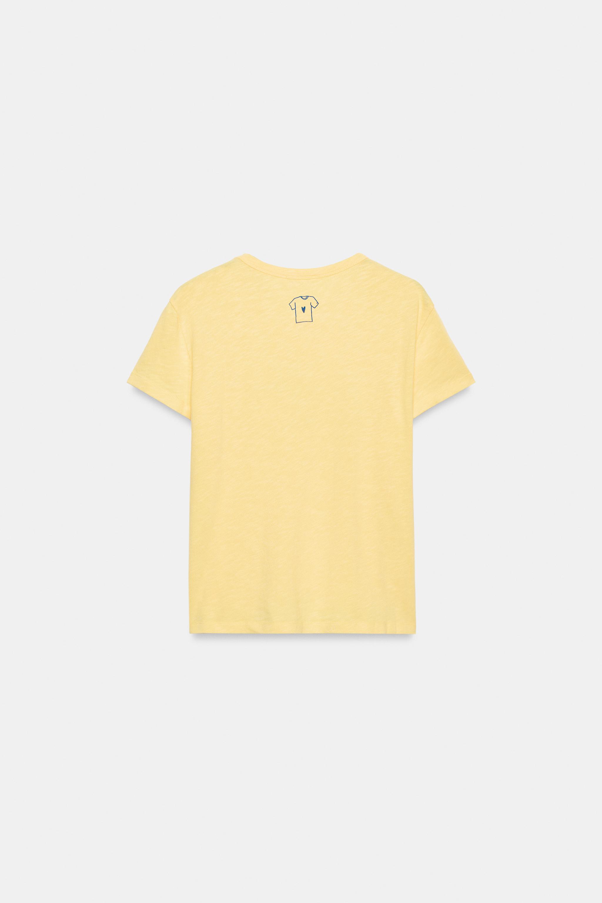 YELLOW TEXT T-SHIRT