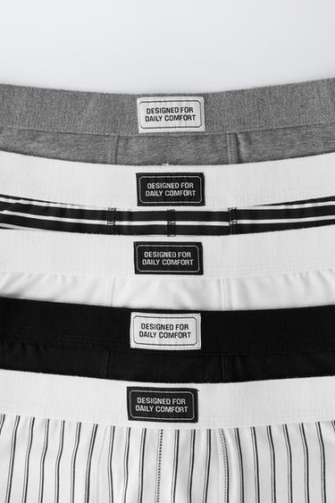 SET 5 QUẦN LÓT BOXER ĐÍNH NHÃN (2-6 TUỔI) - Màu đen từ Zara