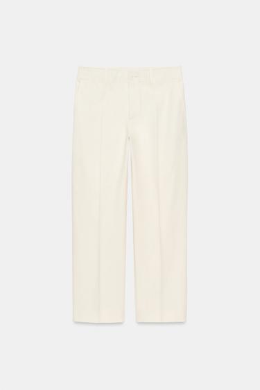 ZW 컬렉션 크롭 팬츠 - Zara 크림