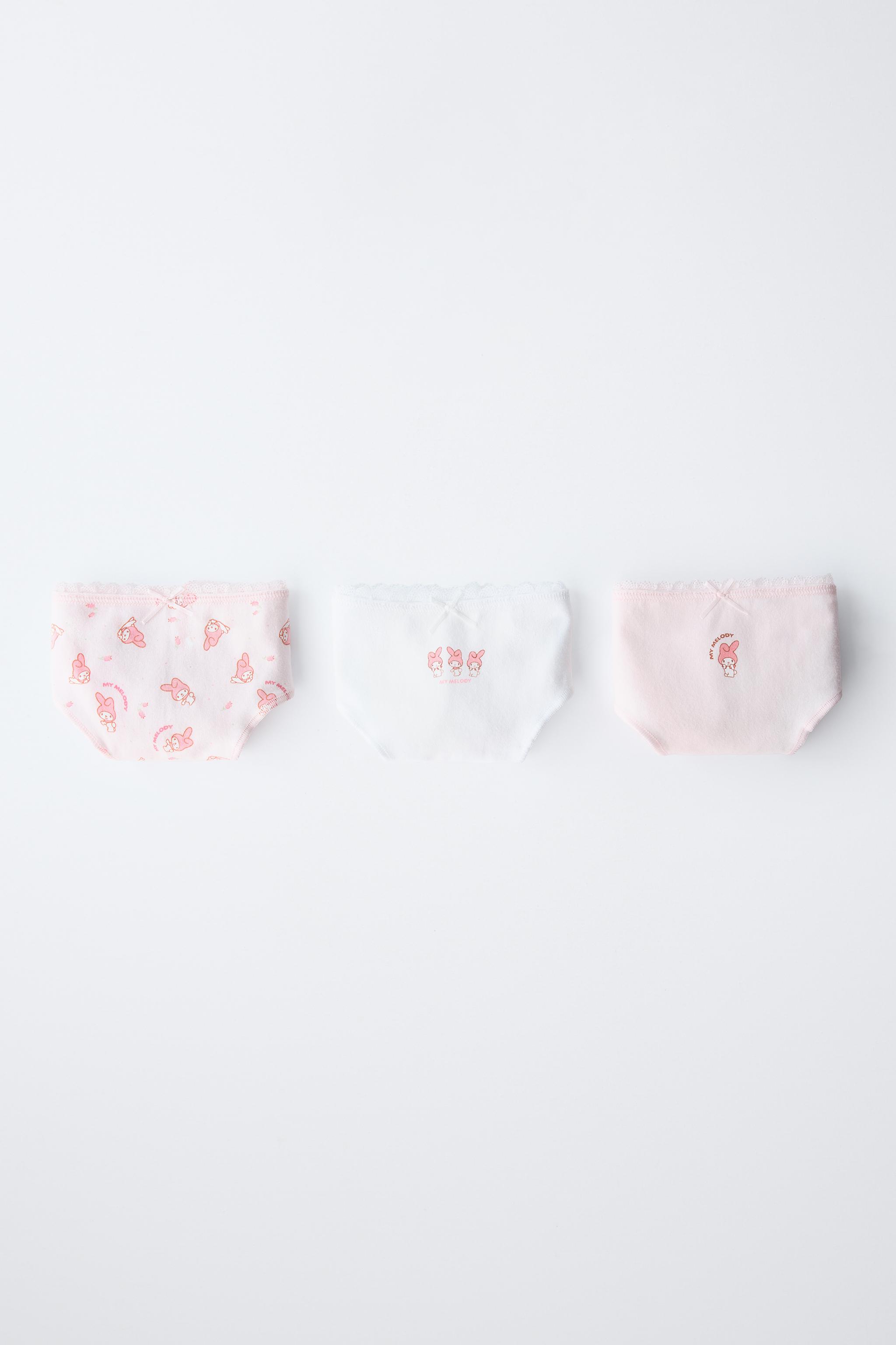 6-14 ANS/ LOT DE TROIS CULOTTES MY MELODY AND CINNAMOROLL © SANRIO