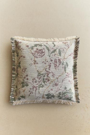 HOUSSE DE COUSSIN COTON FLEURS - Écru moyen de Zara - Image 5