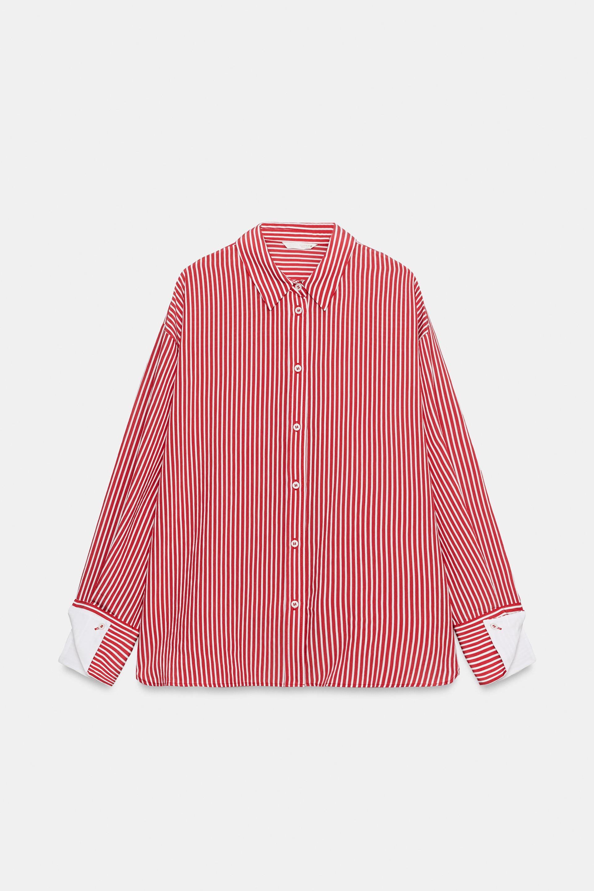 CONTRAST CUFF STRIPED SHIRT thumbnail 4