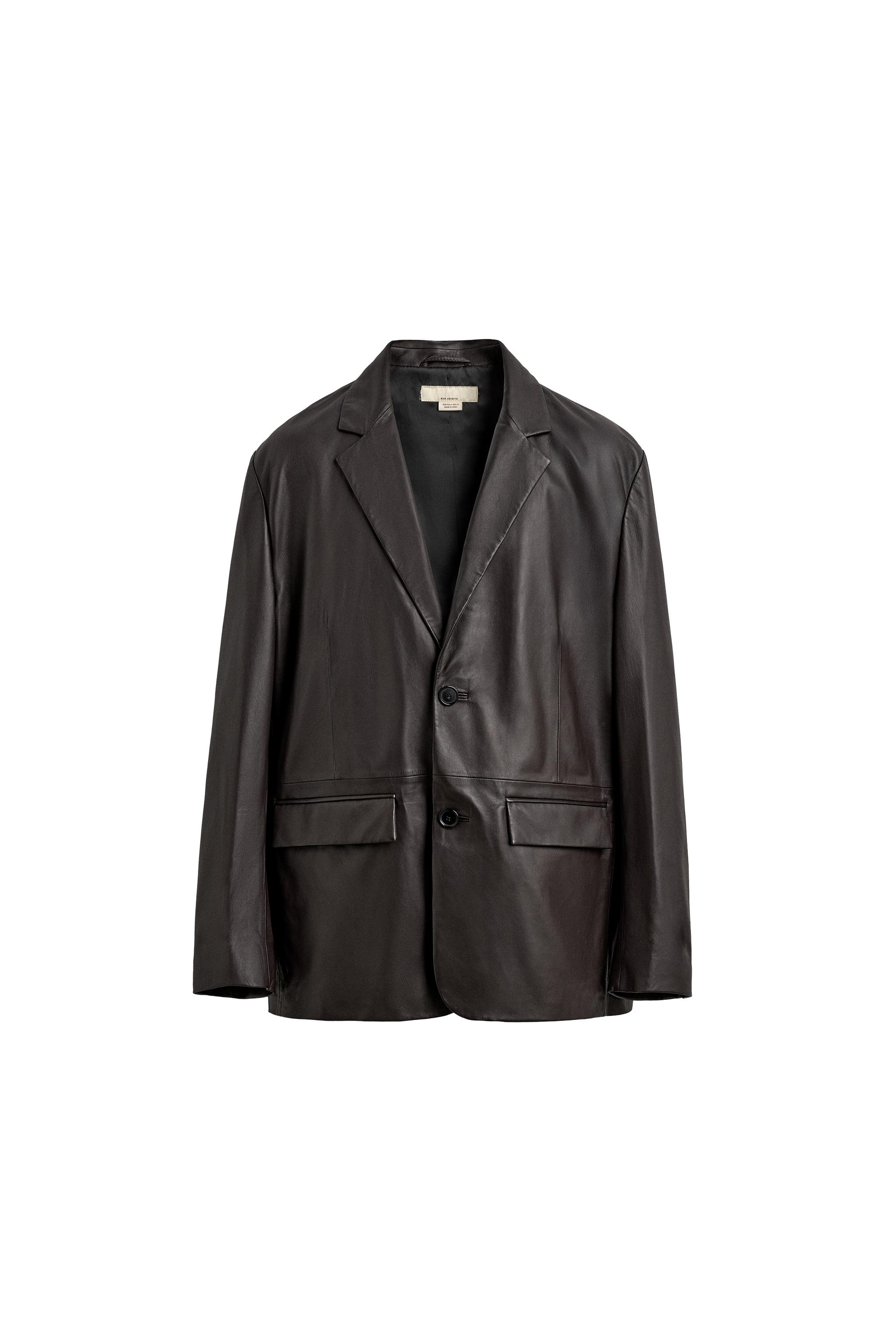 リラックスフィット ナッパレザーブレザー - ブラウン | ZARA Japan / 日本