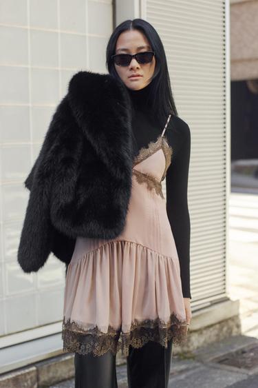 レースコンビショートワンピース758Zaraのレースコンビショートワンピース - 758 