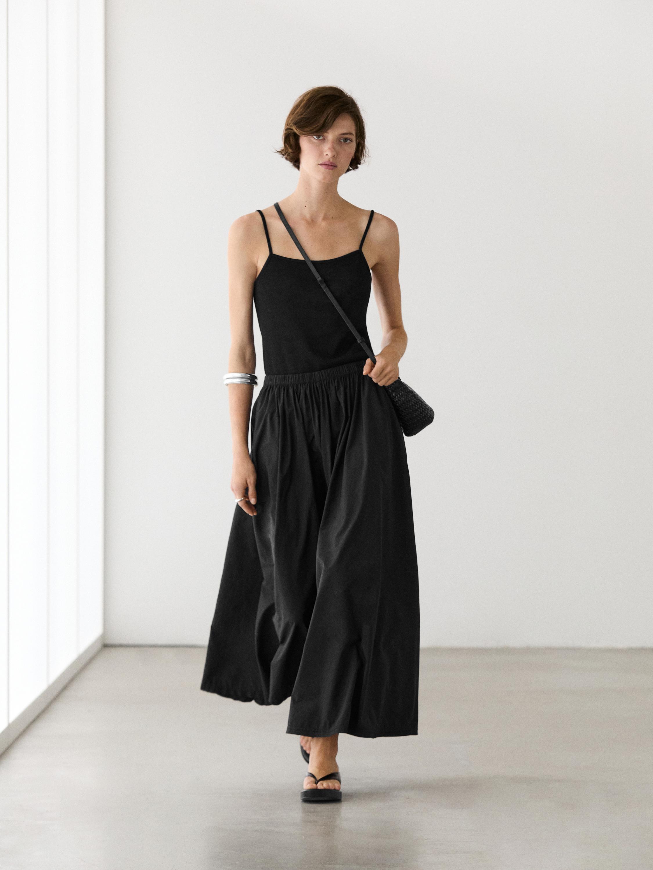 定価1.8万円✨️separated skirt combination ブラック Technical fabric midi skirt - Black | ZARA United States