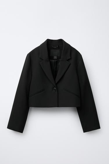 CROPPED BLAZER - Black by Zara - Image 0