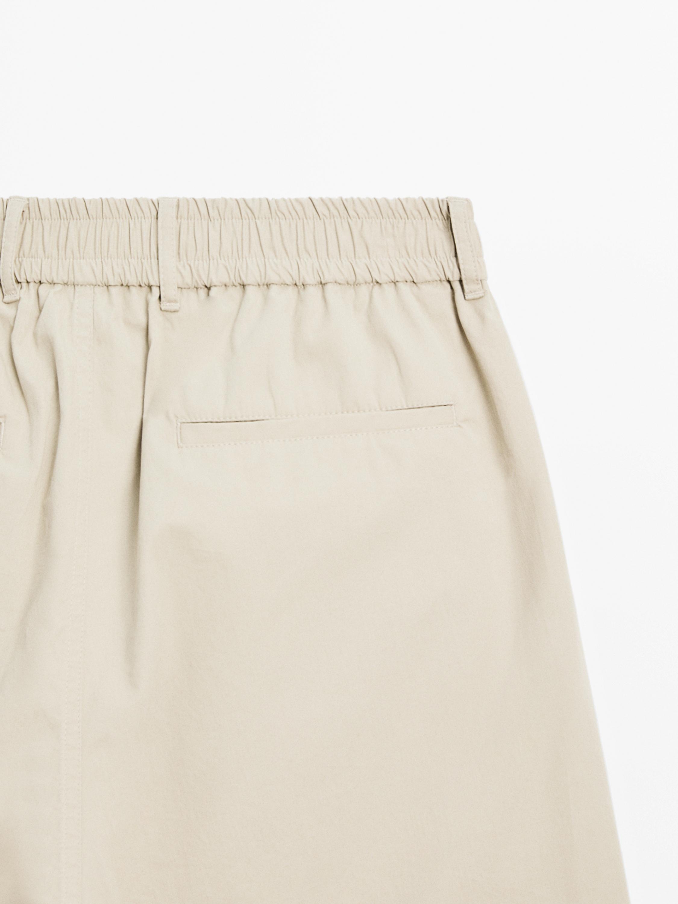 Cotton poplin carpenter Bermuda shorts