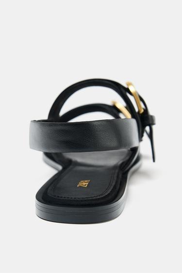 DOUBLE BUCKLE SANDALS - Black by Zara - Image 5