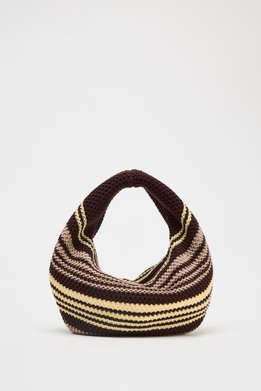 STRIPED CROCHET BUCKET BAG - Multicoloured by Zara - Image 1