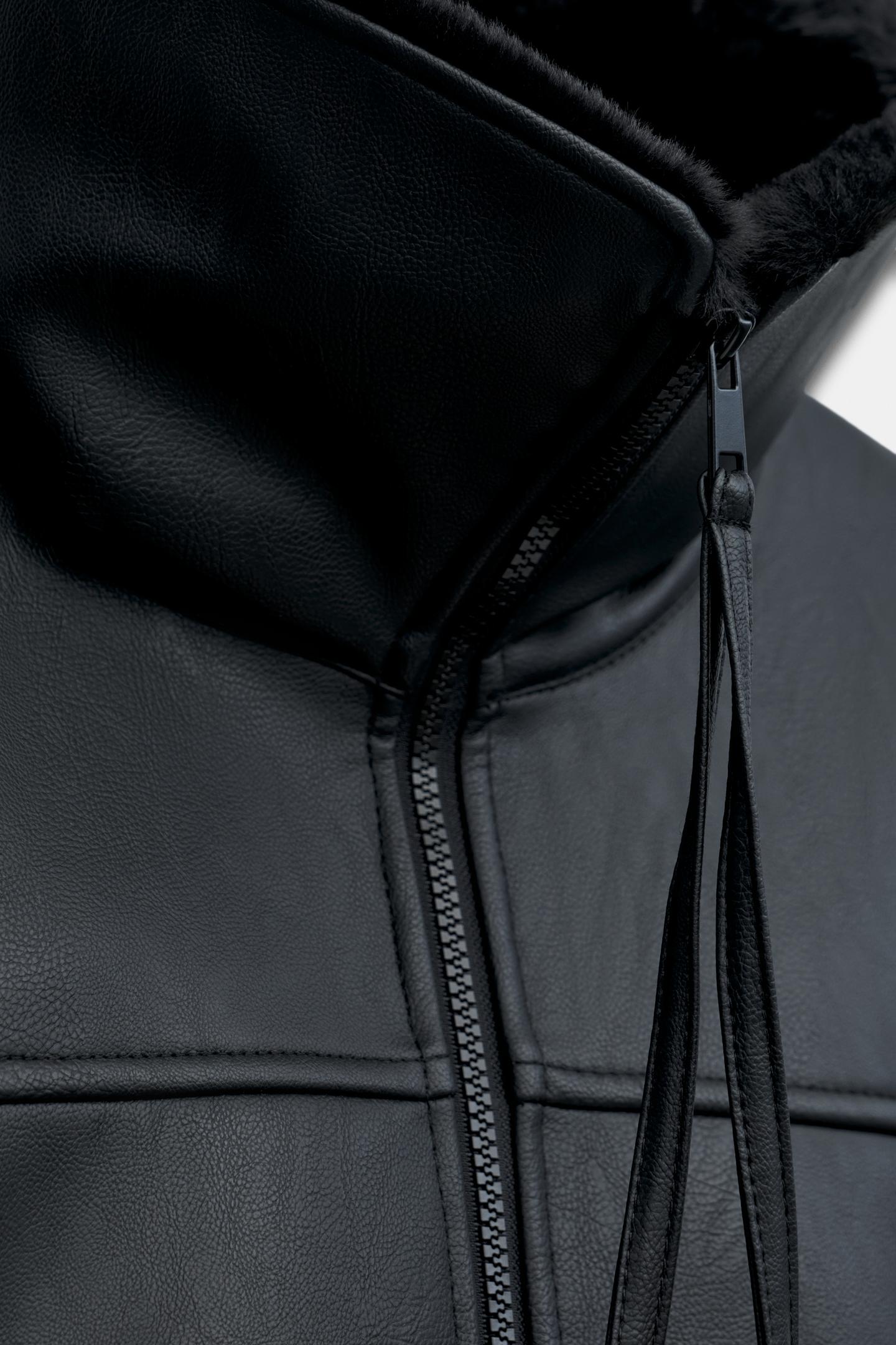 Женская куртка Zara Double-Sided, цвет: Чёрный — фото 9