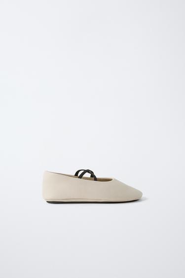 BAILARINA PIEL - Blanco Crudo de Zara - Imagen 0