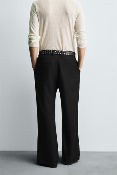 PANTALON COUPE ÉVASÉE - Noir de Zara - Image 2