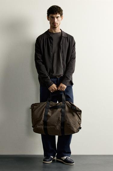 NYLON TRAVEL BAG - Khaki Green by Zara - Image 0