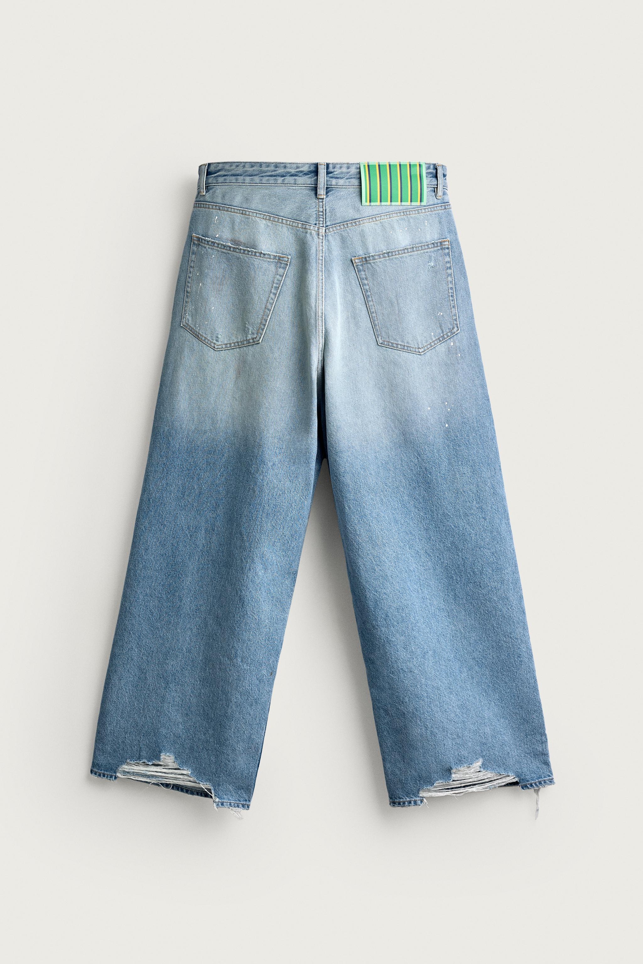 Мужские джинсы Zara RIPPED BAGGY FIT JEANS — фото 7
