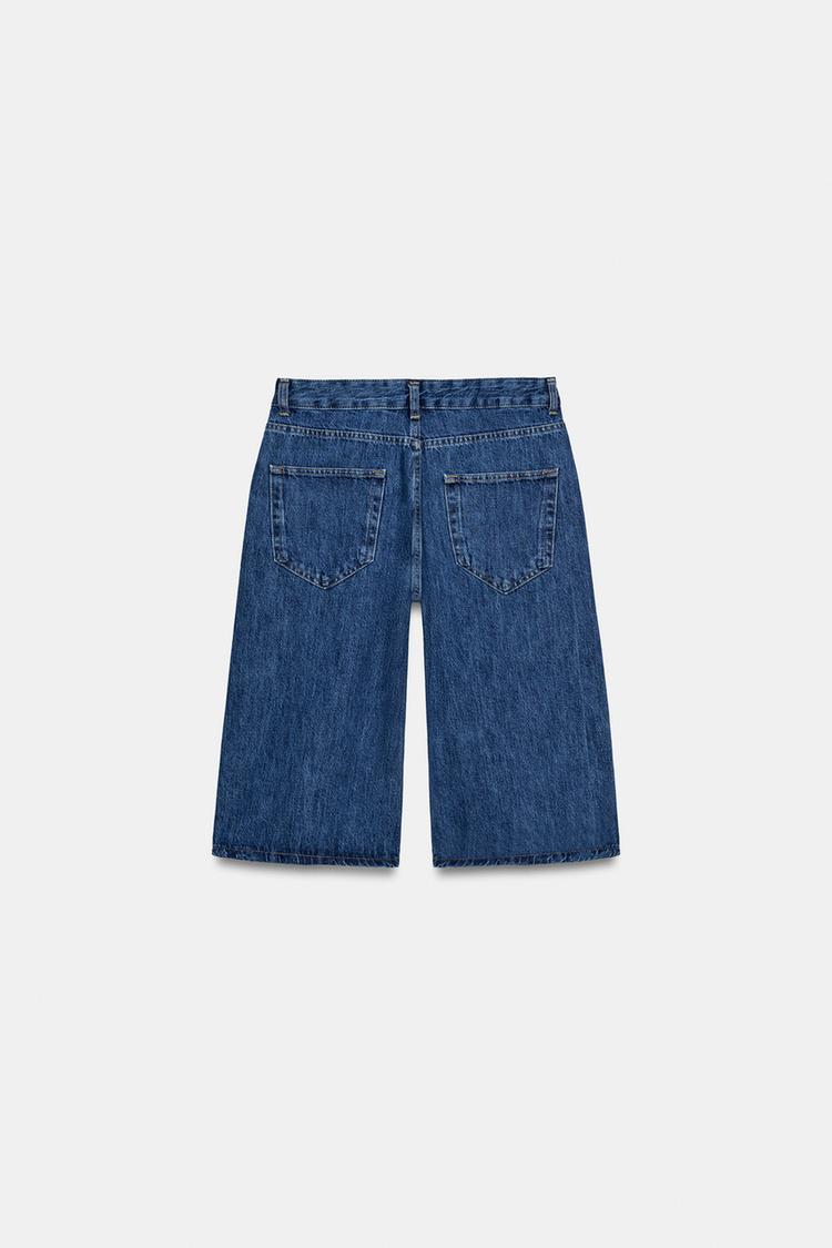 Pantalones cortos Bermuda de denim de talle medio ZW Collection 6
