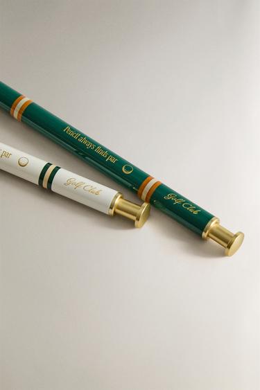 ENSEMBLE STYLO ET PORTE-MINE GOLF (PACK DE 2) - Écru / Vert de Zara - Image 1