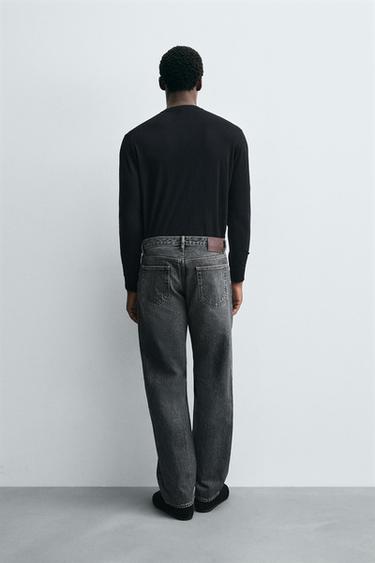 STRAIGHT FIT JEANS - Grey by Zara