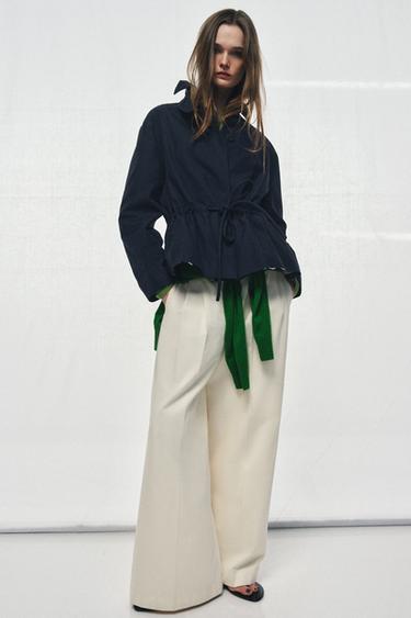 TAB PARKA ZW COLLECTION - Navy blue by Zara