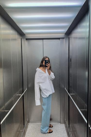 BASIC POPLIN SHIRT - White by Zara