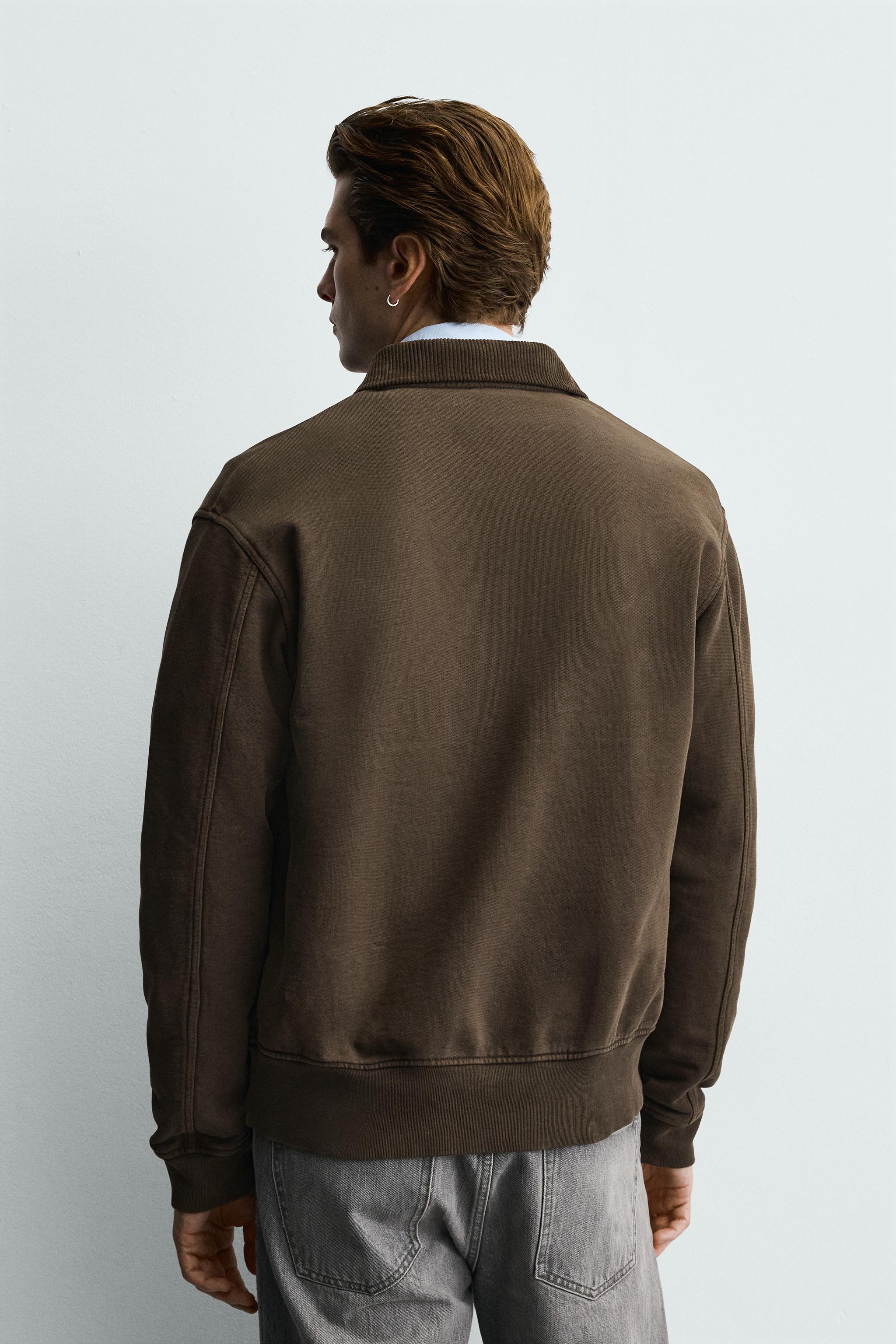 COMBINATION CORDUROY FIREMAN CLASP JACKET - Brown | ZARA United States