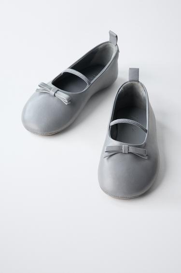 BALLERINES EN CUIR ÉDITION LIMITÉE - Gris de Zara - Image 2