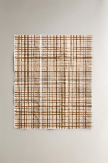 FLORAL AND CHECK PAPER NAPKINS (PACK OF 30) - Beige by Zara - Image 2