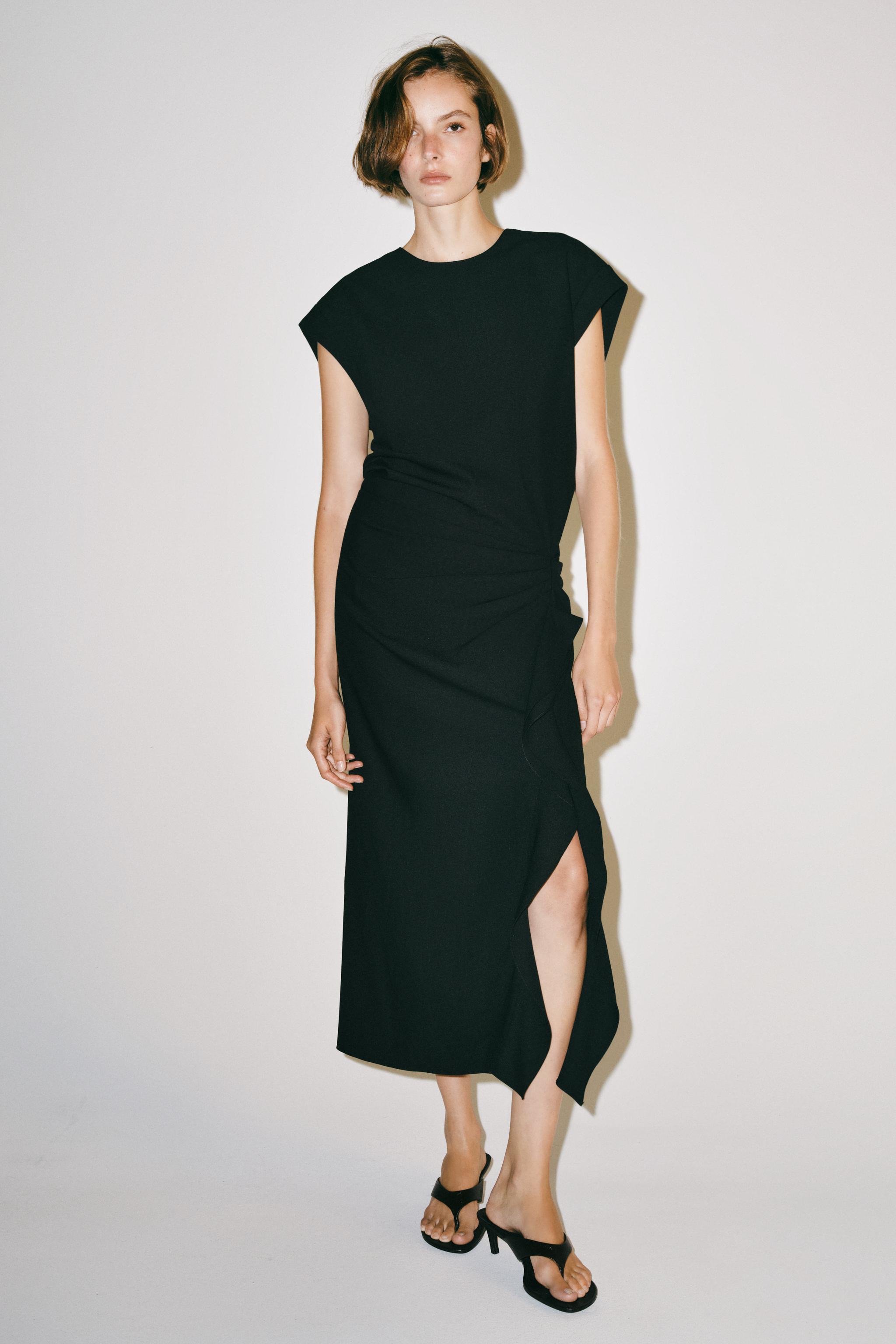 ZW COLLECTION DRAPED MIDI DRESS