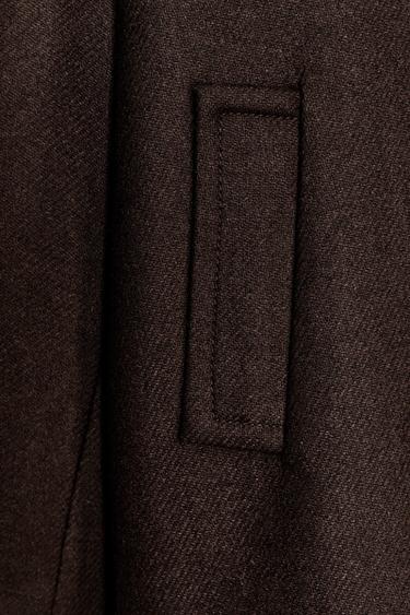 MANTEAU COURT AVEC LAINE ET COL MONTANT - Marron de Zara - Image 9