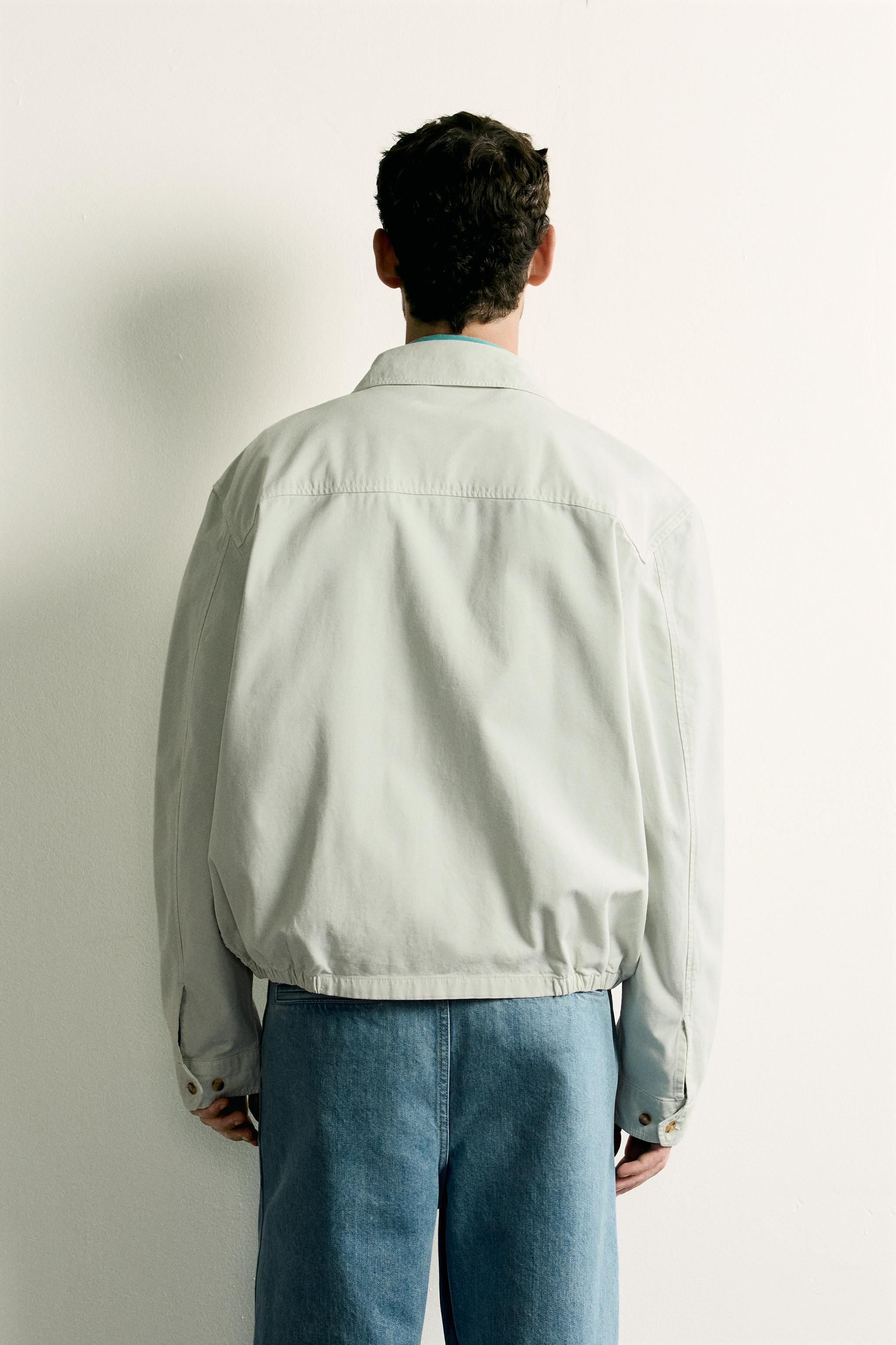WASHED COTTON REGULAR FIT JACKET