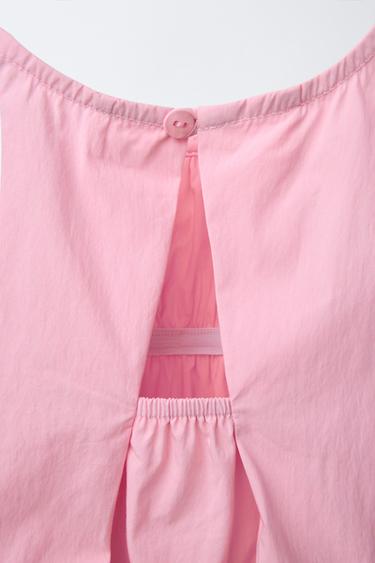 ROBE À VOLUME AVEC ÉLASTIQUES - Rose de Zara - Image 3