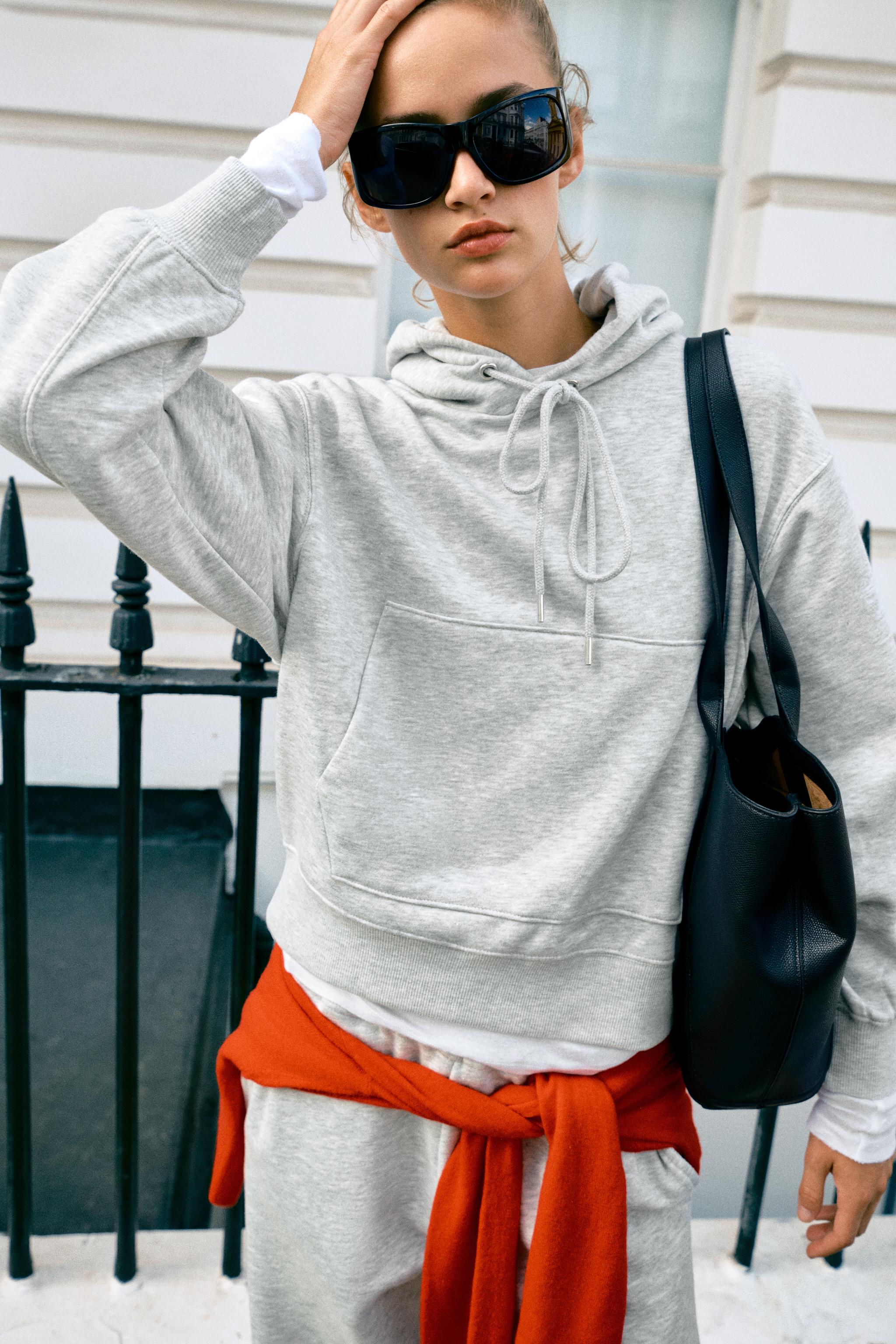 BASIC HOODIE — Gray marl