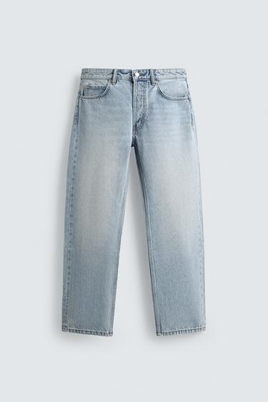 JEANS STRAIGHT REGULAR FIT - Bleu clair de Zara