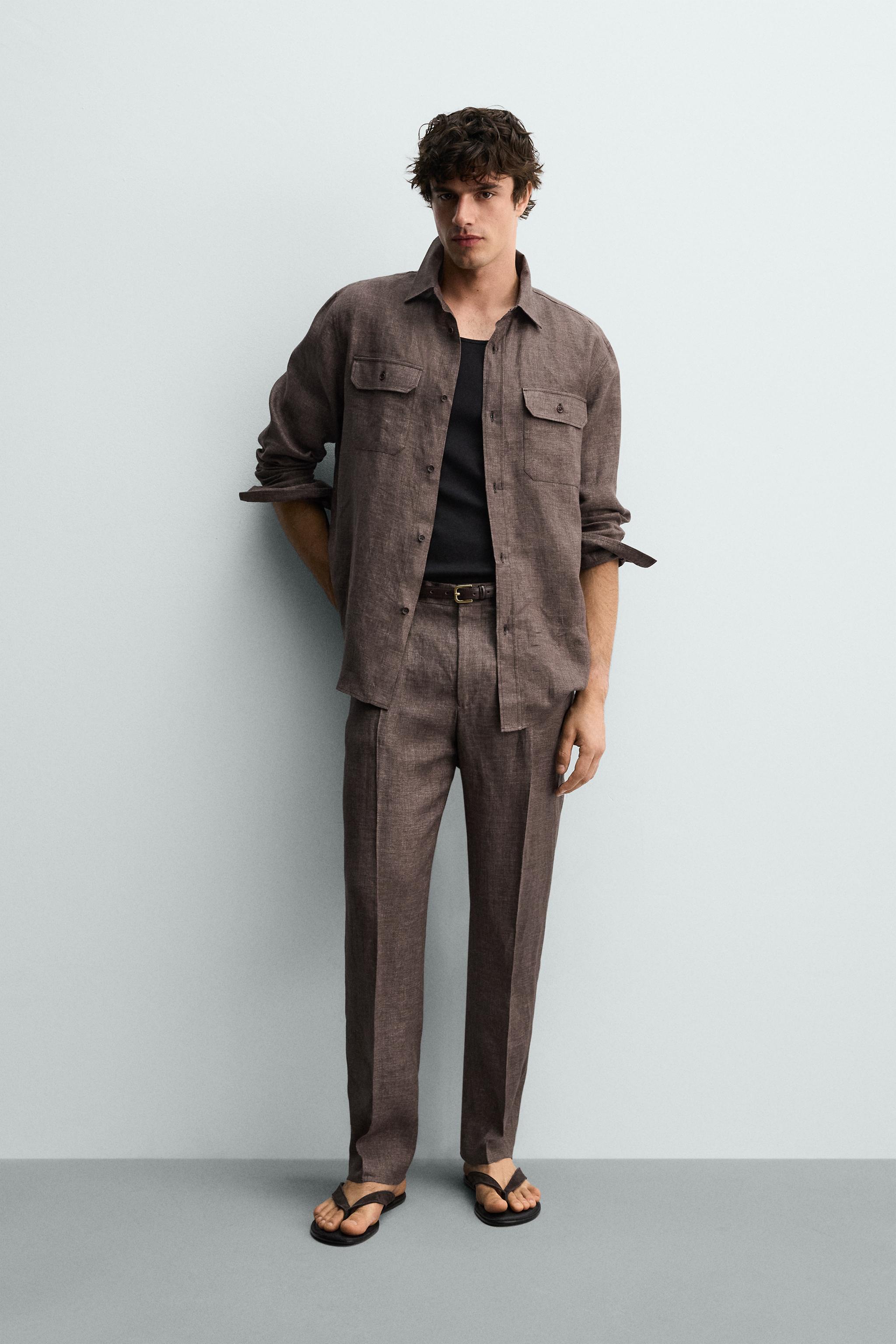 CHEMISE REGULAR FIT 100% LIN