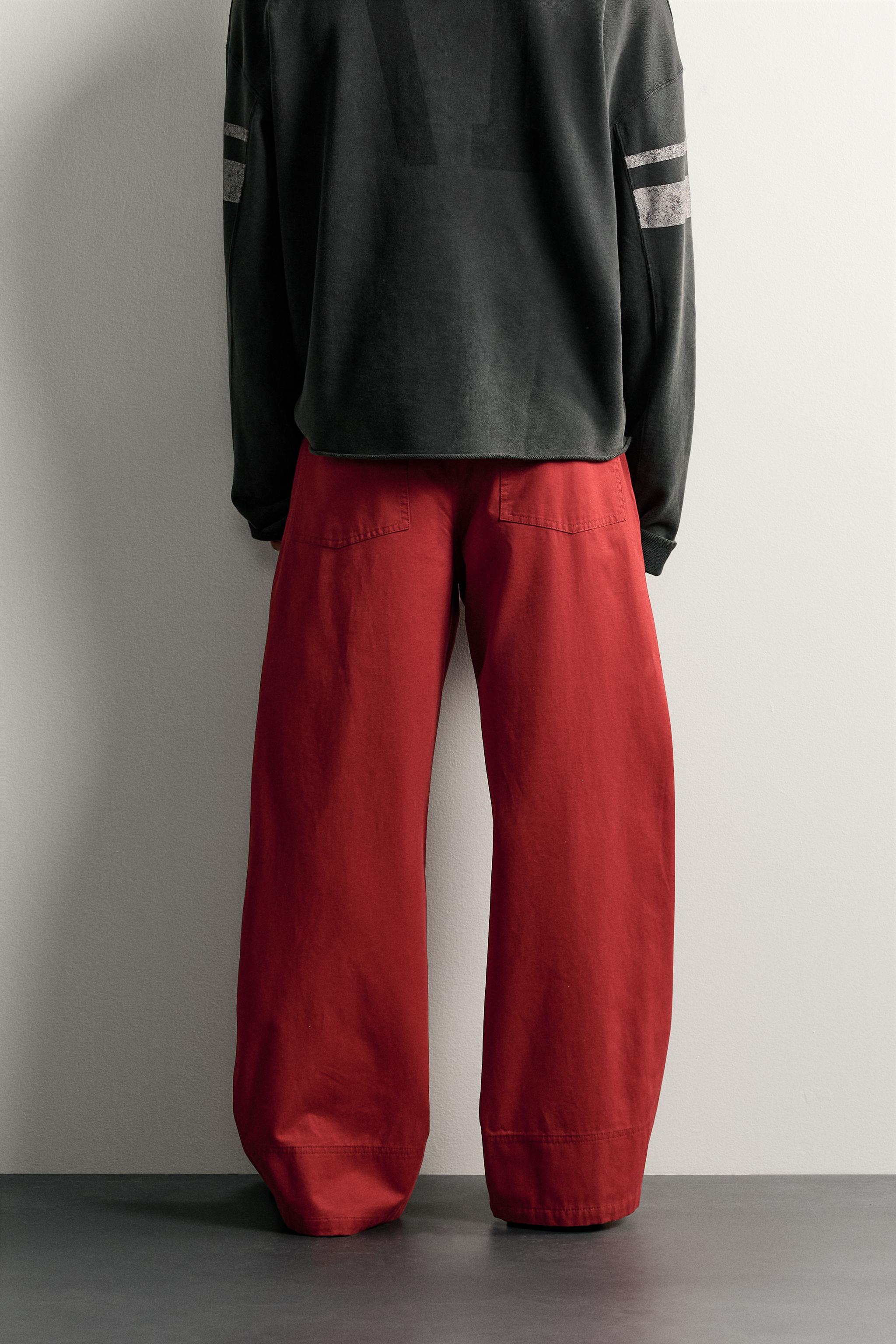 Zara Pilili Geniş Paça Pantolon görsel 3